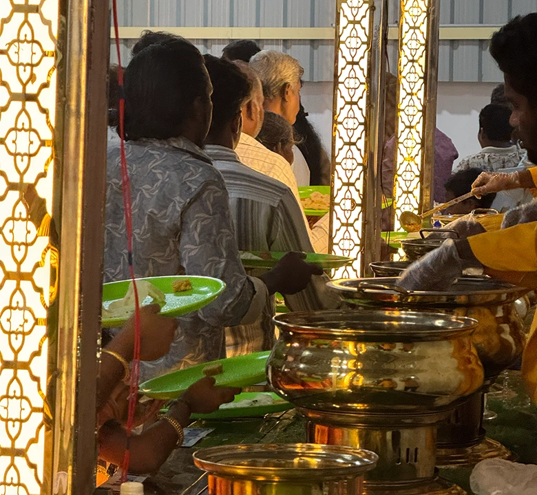 Vaibhav Hall Dining Area for Wedding & Office Events 