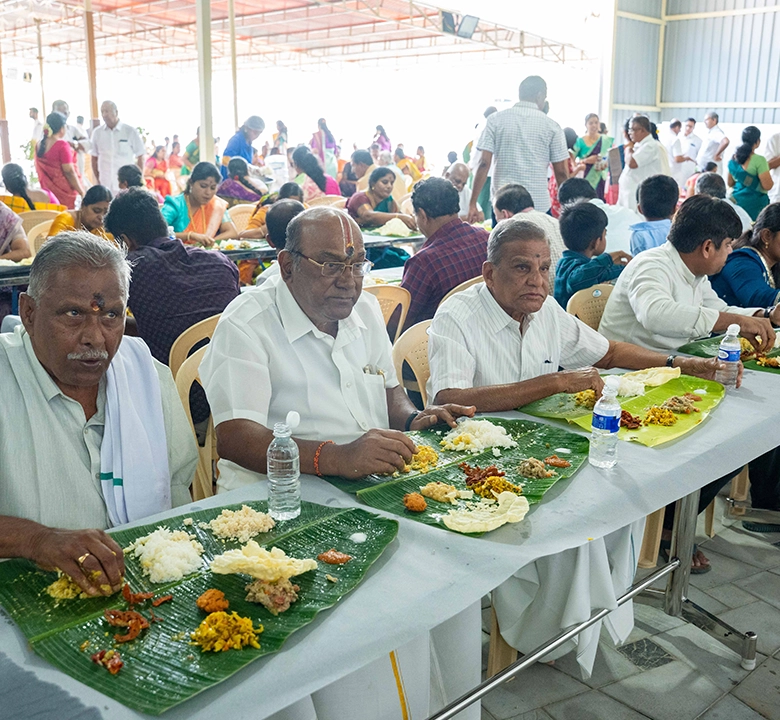 Comfortable dining space arranged neatly to serve guests efficiently during weddings and family events