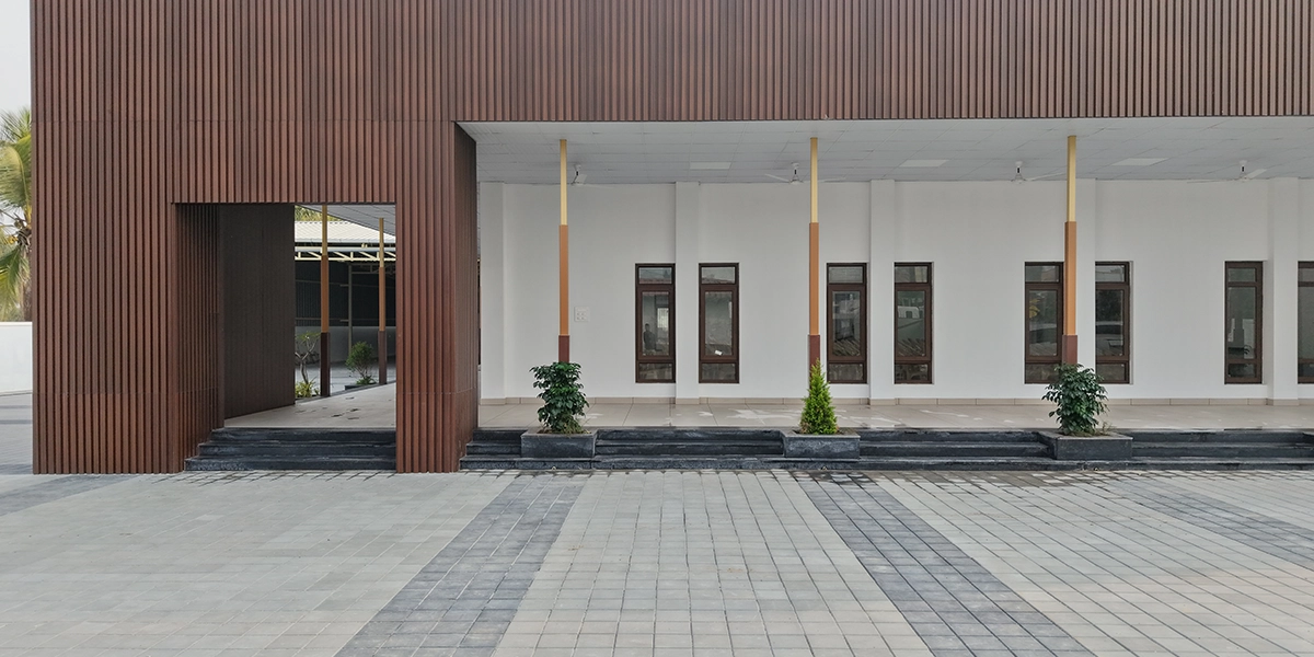 Our Spacious sit-out area for guest relaxation with comfortable seating, greenery, & open-air ambiance