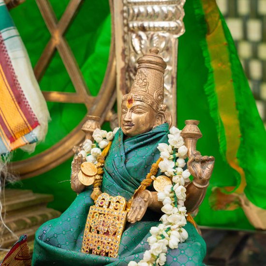 Devotional goddess worship ceremony performed during traditional family and wedding rituals